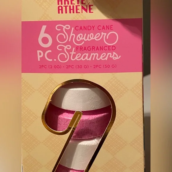 Candy Cane Shower Steamers Set with Loofah Peppermint Gift - Picture 2 of 5